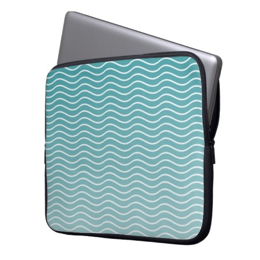 Ombre Blue Laptopschutzhülle (Vorderseite Links)