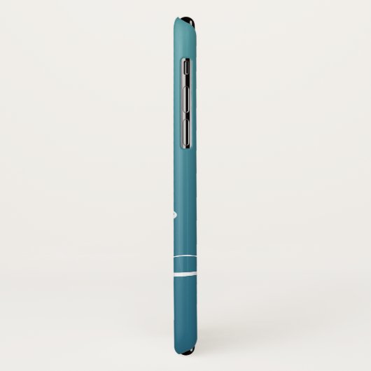 Ombre Blue Navy Aquamariner Schlichter Personalisi Case-Mate iPhone Hülle (Hinten/Links)