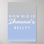 Ombre Blue Silver Bly Size Baby Duschgel Spielzeic Poster (Vorne)