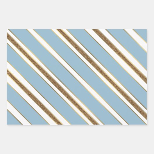 Ombre Blue Snowflake Geschenkpapier Set (Vorderseite 2)