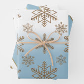 Ombre Blue Snowflake Geschenkpapier Set (Beispiel)