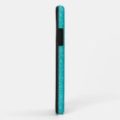 Ombre blue Sparkle Personalisiert Monogram Case-Mate iPhone Hülle (Hinten/Rechts)