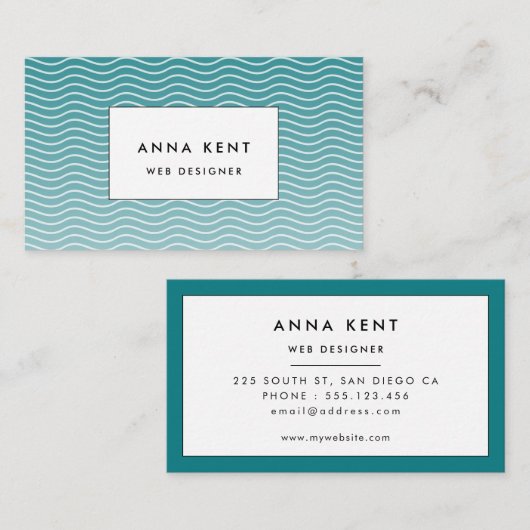 Ombre Blue Visitenkarte (Vorne/Hinten)