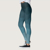 Ombre Blue Waves Muster Leggings (Links)