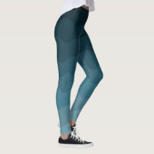 Ombre Blue Waves Muster Leggings (Rechts)