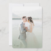 Ombre Blush & Green mit Script Foto Wedding Save The Date (Rückseite)