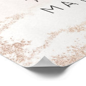 Ombre Blush Pink Foil Liebe ist ein süßes Hochzeit Poster (Ecke)