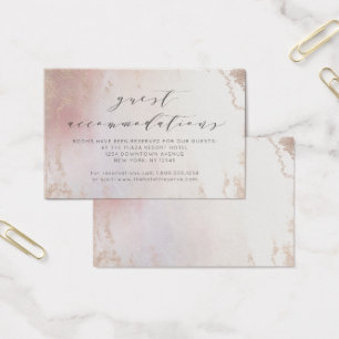 Ombre Blush Pink Frost Unterkünfte Beipackkarte