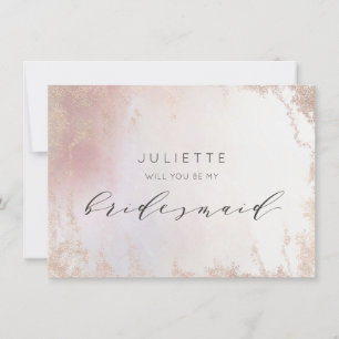 Ombre Blush Pink Mattiert Bridesmaid Vorschlag Car