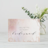 Ombre Blush Pink Mattiert Bridesmaid Vorschlag Car (Stehend Vorderseite)