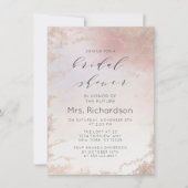 Ombre Blush Pink Mattiert Foil Gilded Brautparty Einladung (Vorderseite)