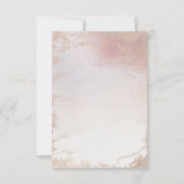 Ombre Blush Pink Mattiert Foil Probe Abendessen Einladung (Rückseite)
