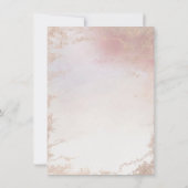 Ombre Blush Pink Mattiert Foil Script Hochzeit Einladung (Rückseite)