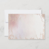 Ombre Blush Pink Mattiert Foil Wasserfarbe Hochzei RSVP Karte (Rückseite)