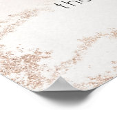 Ombre Blush Pink Mattiert Foil Wedding Willkommens Poster (Ecke)
