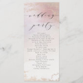 Ombre Blush Pink Mattiert Foil Wedding Zeremonie Programm (Rückseite)