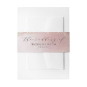 Ombre Blush Pink Mattiert Foil Wedgram Einladungsbanderole (Vorderseite Beispiel)