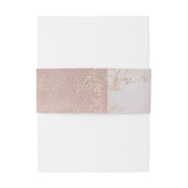 Ombre Blush Pink Mattiert Foil Wedgram Einladungsbanderole (Rückseitenbeispiel)