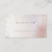 Ombre Blush Pink Mattiert reserviert Sitzensaison Platzkarte (Vorderseite)