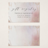 Ombre Blush Pink Mattierte Geschenkkartei Beipackk (Vorne & Hinten)