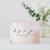 Ombre Blush Pink Mattierte Hochzeitsmahlzeit UAWG Postkarte (Stehend Vorderseite)