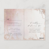 Ombre Blush Pink Mattierte Hochzeitsmahlzeit UAWG Postkarte (Rückseite)