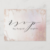 Ombre Blush Pink Mattierte Hochzeitsmahlzeit UAWG Postkarte (Vorderseite)