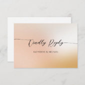 Ombre blush pink Wedding RSVP Karte (Vorne/Hinten)