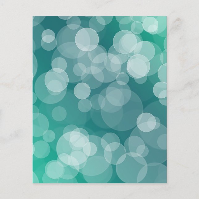 Ombre Bokeh Scrapbook Paper - Aquamarin (Vorderseite)