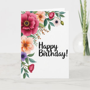 Ombre Botanical Wishes Karte
