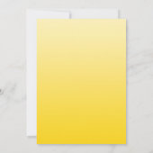 Ombre Bridal Dusche Einladung in Buttercup Gelb (Rückseite)