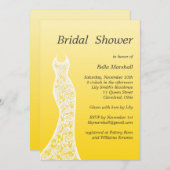 Ombre Bridal Dusche Einladung in Buttercup Gelb (Vorne/Hinten)