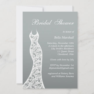 Ombre Bridal Dusche Einladung in Paloma Gray