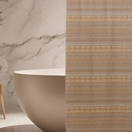 Ombre Brown Horizontal Stripes Duschvorhang
