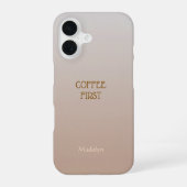 Ombre Brown Personalisiertes Zitat & Name Iphone C 16 Hülle (Rückseite)