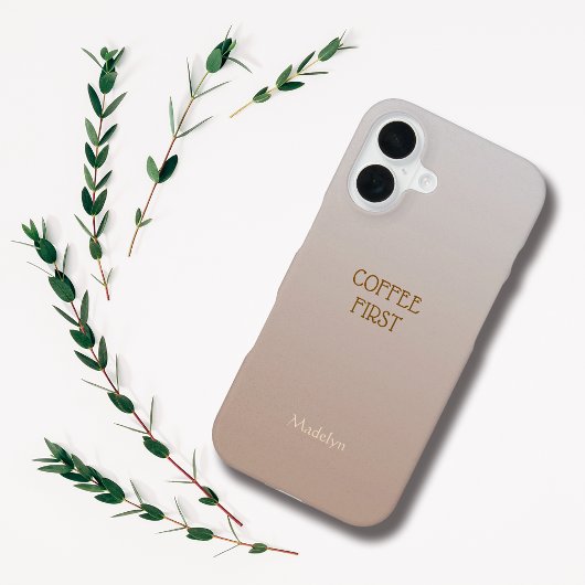Ombre Brown Personalisiertes Zitat & Name Iphone C 16 Hülle