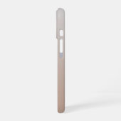 Ombre Brown Personalize Quote & Name iPhone Fall 16 Hülle (Linke Seite)