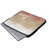 Ombre Brown und Tan Liebe Graceful Gradient Laptopschutzhülle (Vorne Knopf)