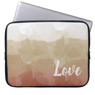 Ombre Brown und Tan Liebe Graceful Gradient Laptopschutzhülle