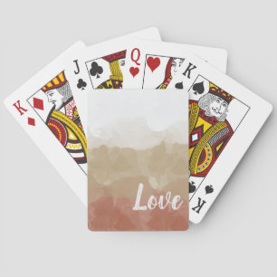 Ombre Brown und Tan Liebe Graceful Gradient Spielkarten