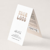 Ombré Brows Aftercare Instructions Retro Beige Visitenkarten (Rückseite)