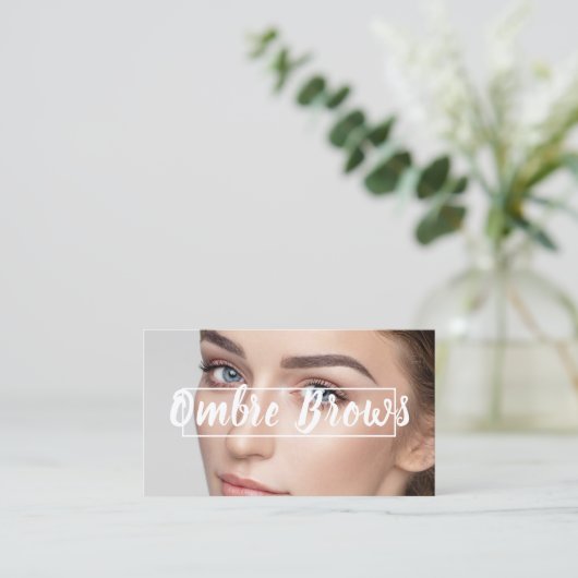 Ombre Brows & Eyelashes Visitenkarte (Stehend Vorderseite)