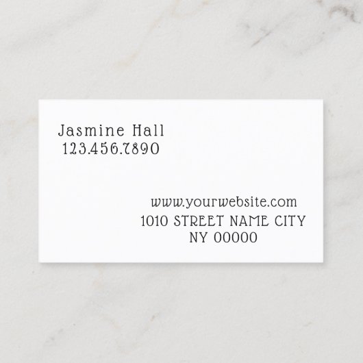 Ombre Brows & eyelashes Visitenkarte (Rückseite)