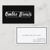 Ombre Brows & Eyelashes Visitenkarte (Vorne/Hinten)