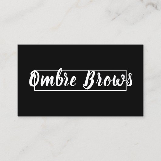 Ombre Brows & Eyelashes Visitenkarte (Vorderseite)