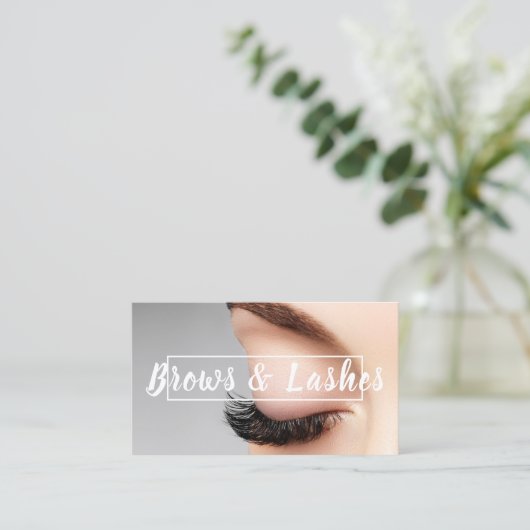 Ombre Brows & Eyelashes Visitenkarte (Stehend Vorderseite)