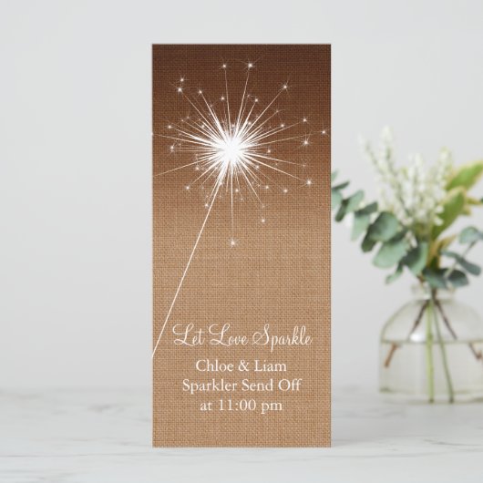 Ombre Burlap Sparkler Holder (Stehend Vorderseite)