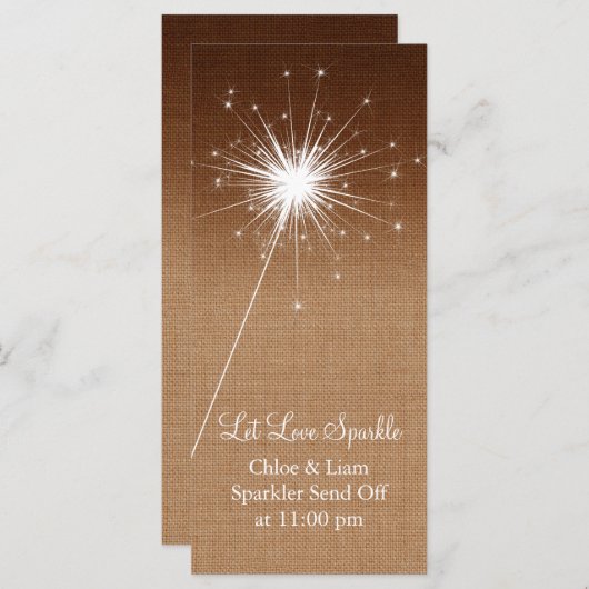 Ombre Burlap Sparkler Holder (Vorne/Hinten)