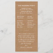 Ombre Burlap Twinkle Lights Wedding Program Programm (Rückseite)