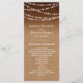 Ombre Burlap Twinkle Lights Wedding Program Programm (Vorderseite)